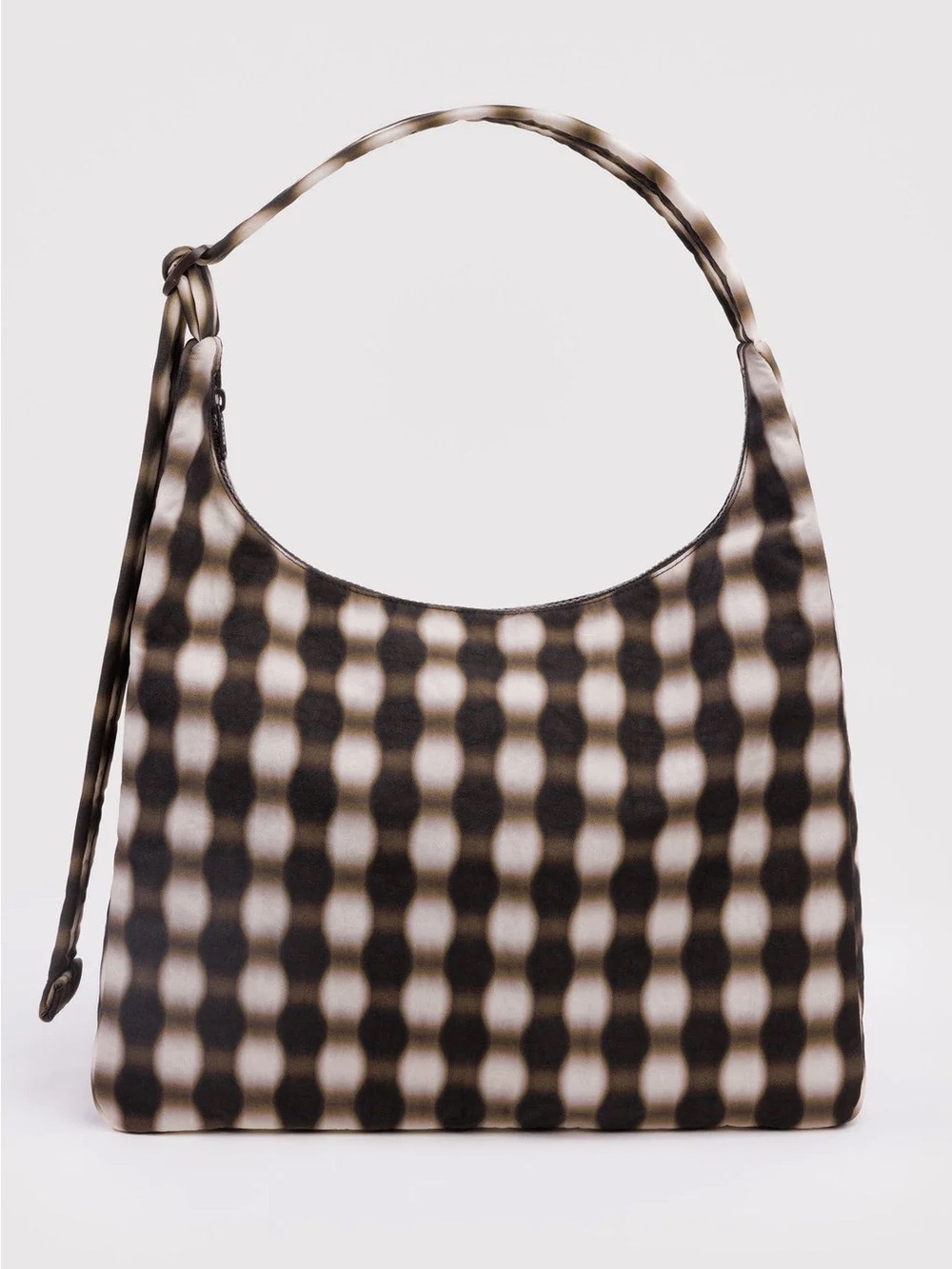 Baggu Blurred Gingham Nylon Shoulder Bag